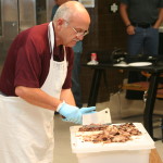 Jeff Savell making chopped brisket