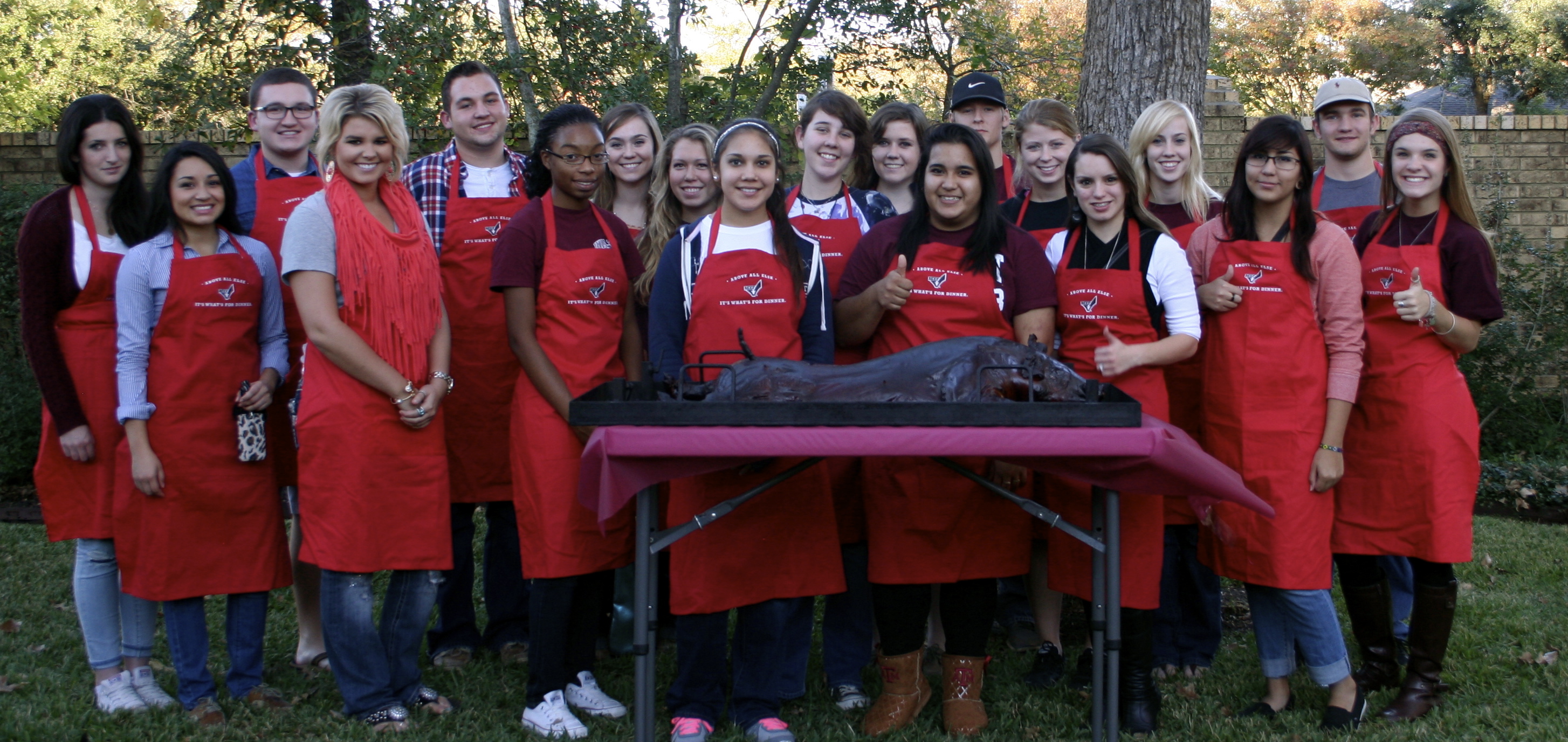 ANSC 117, Texas Barbecue students