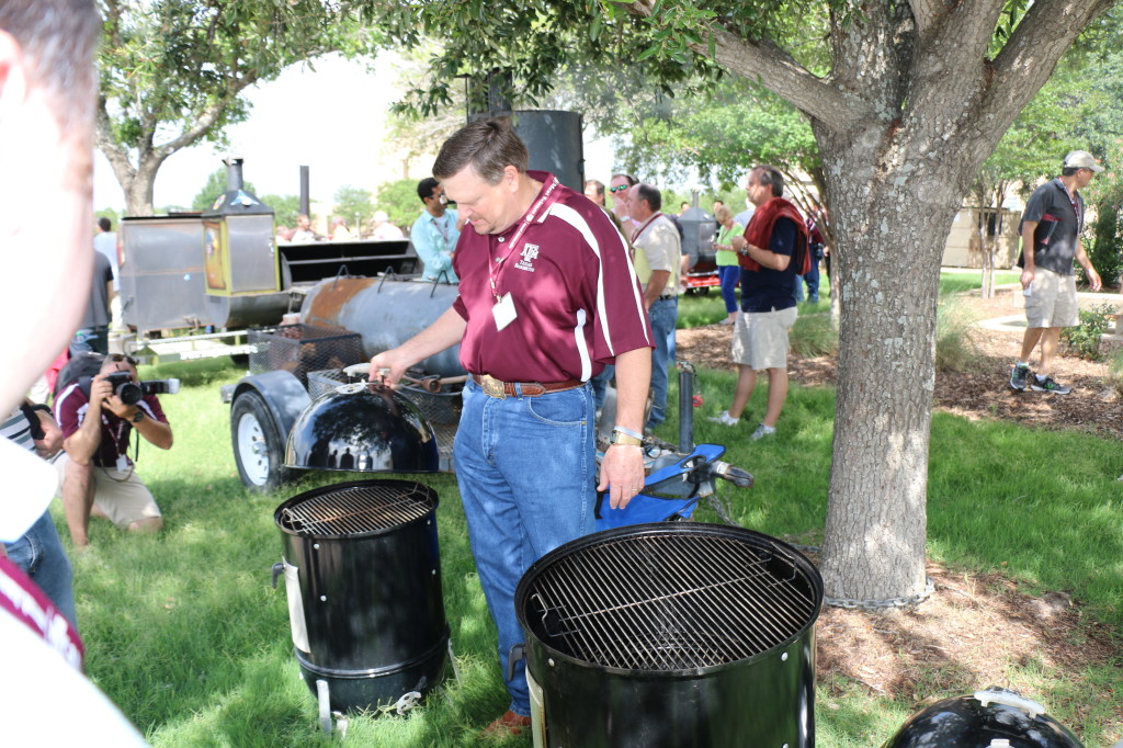 Ray Riley demonstrating Weber Grills and Smokey Mountain Smokers