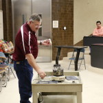 Davey Griffin showing how to check thermometers for accuracy