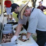 Southside Market and Barbecue team slicing briskets