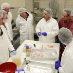 Poultry cutting demonstration