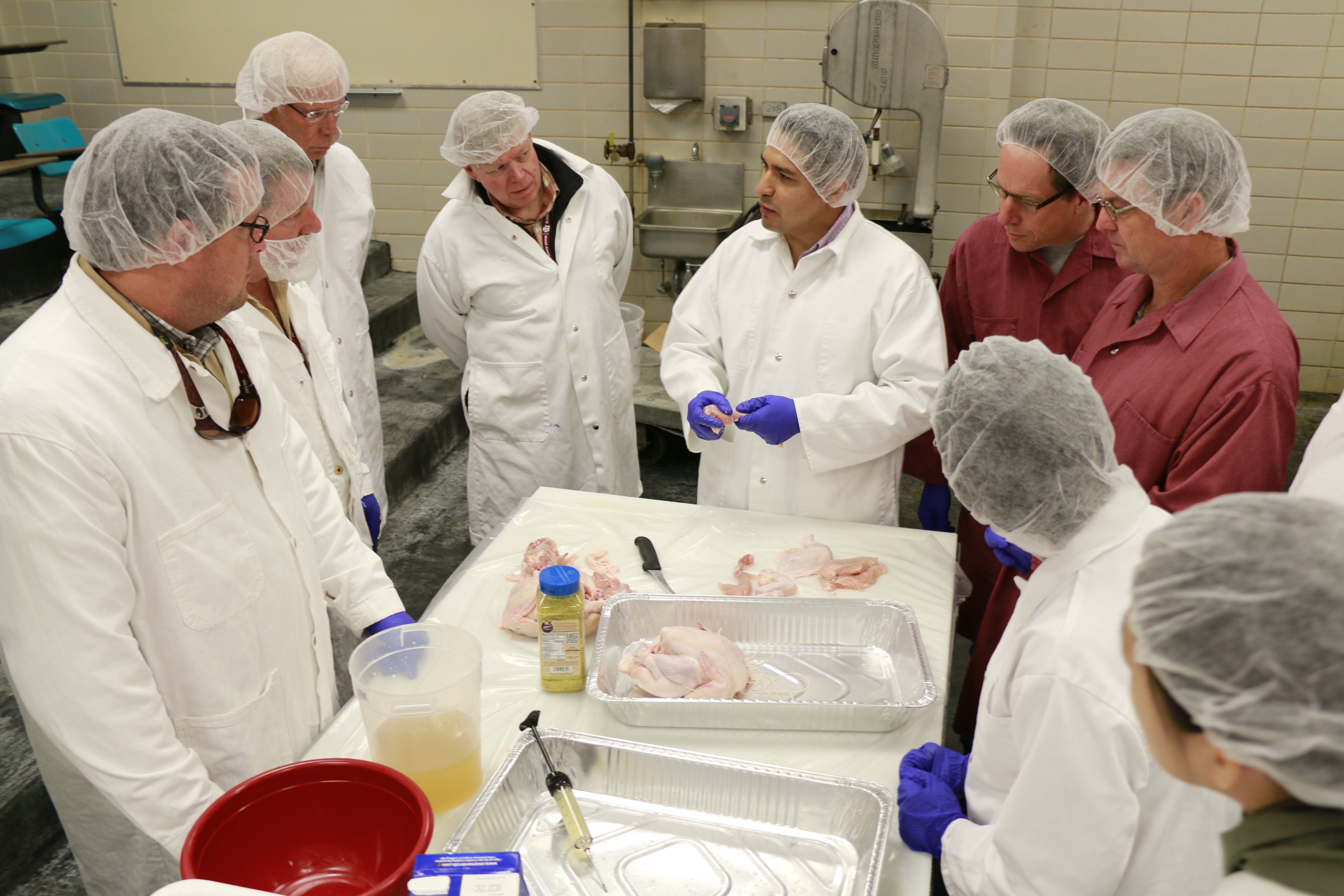 Poultry cutting demonstration