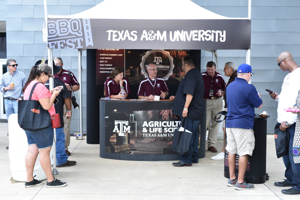 Texas A&M University booth at the TMBBQ Fest 2015 (photo courtesy Jac Malloy)
