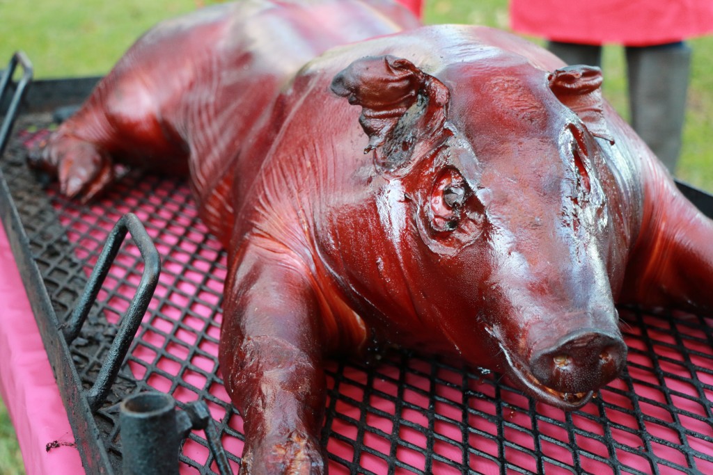 Whole roasted pig