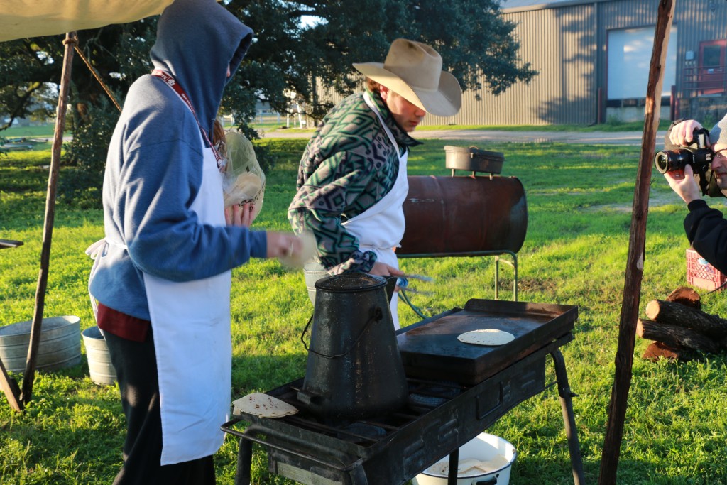 Heating tortillas for breakfast tacos