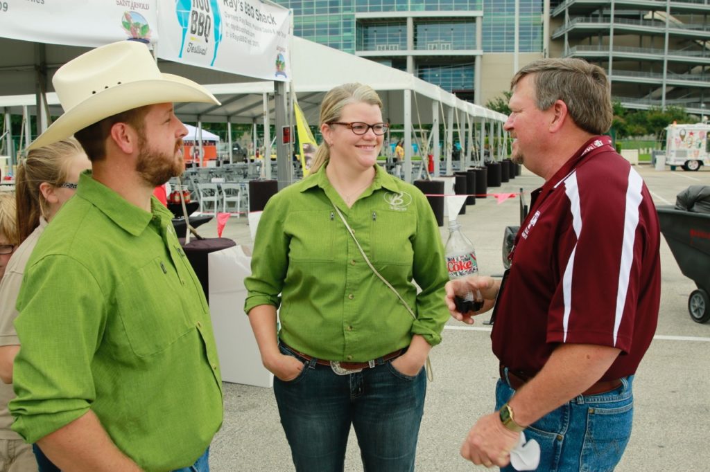 Ray Riley visiting with Barry Farm folks