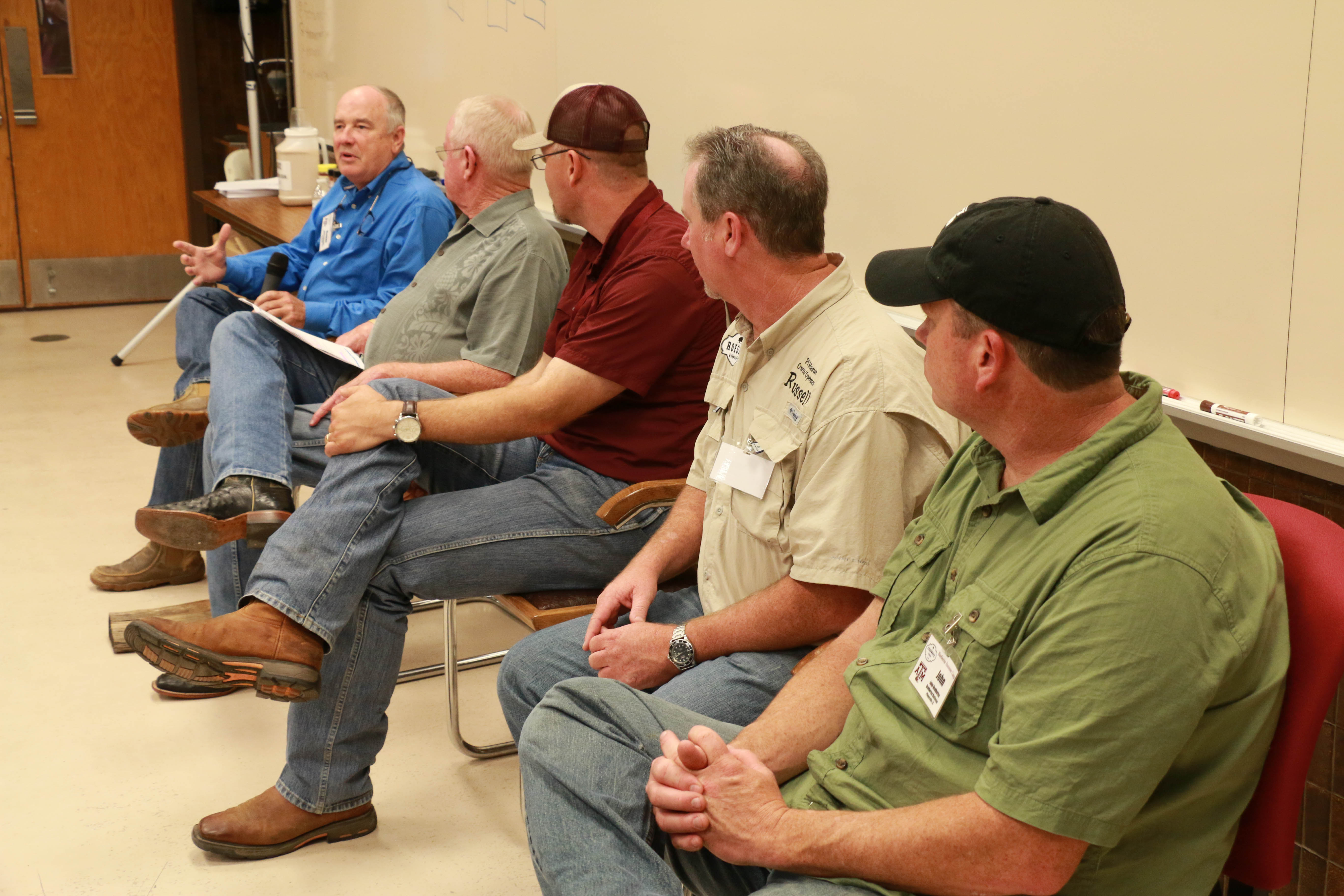Panel, Homer Robertson, Dr. Nick Nickelson, Bryan Bracewell, Russell Roegels, and John Brotherton; Barbecue Summer Camp