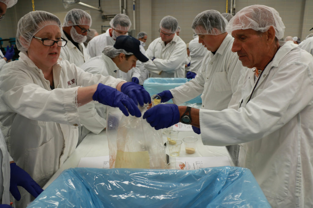 Participants mixing seasonings