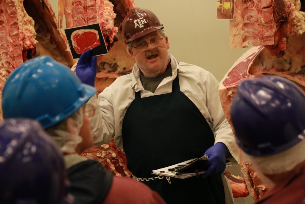 Davey Griffin discussing marbling requirements for beef carcass quality grading