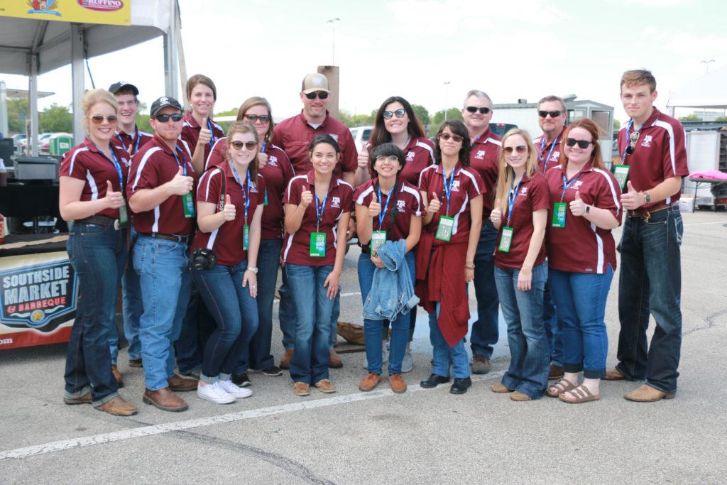 Spencer Tindel, Adam Murray, Marc Vogelsang, Libby Schneider, Kensie Lackey, Jordan Hevner, Bryan Bracewell, Erika Victor, Sandy Martinez, Madalynn Kainer, Vanessa Sanchez, Davey Griffin, Becca Kirkpatrick, Ray Riley, Katy Jo Nickelson, and Kadden Kothmann at the Houston BBQ Festival