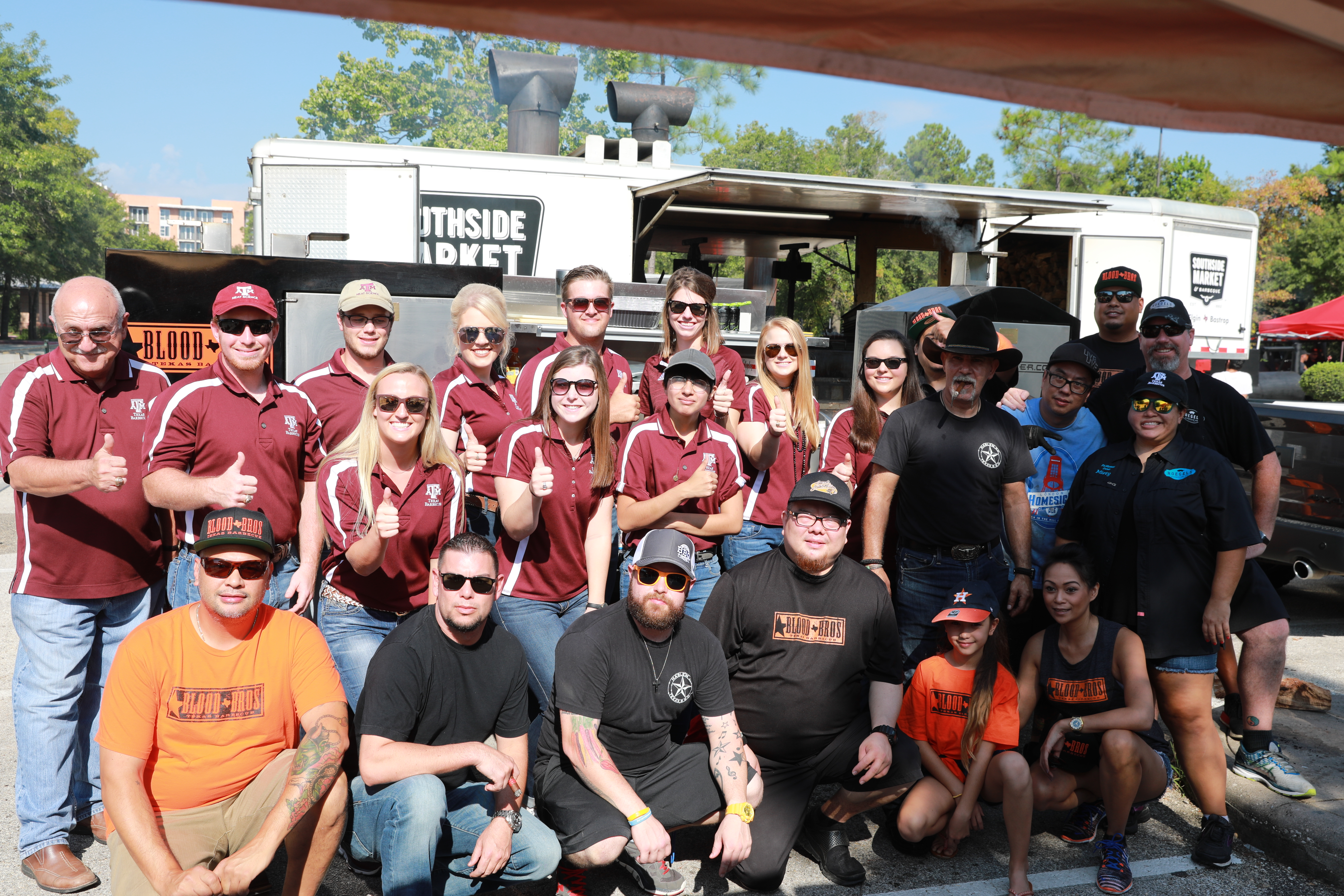 The Aggies and Blood Brothers BBQ folks