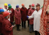 Davey Griffin talking about beef carcass evaluation at the Texas Barbecue Town Hall meeting