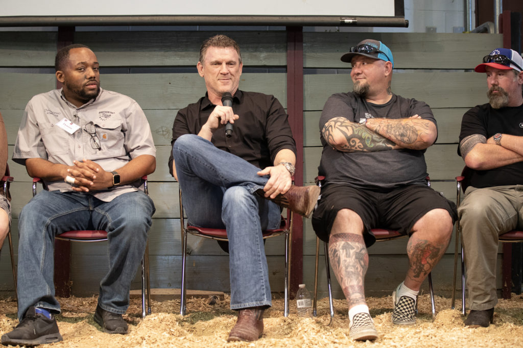 Wayne Mueller, Louie Mueller Barbecue, on the Life as a Pitmaster Panel (photo by Kelly Yandell)