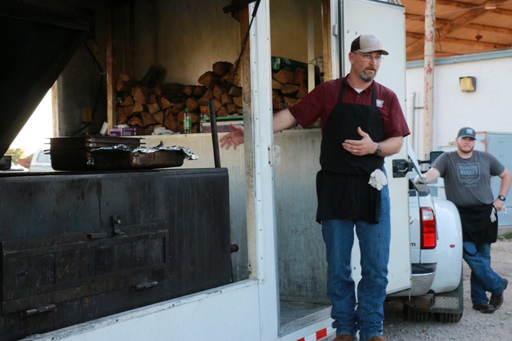 Bryan Bracewell, Southside Market and Barbeque, talking about mobile cooking trailer
