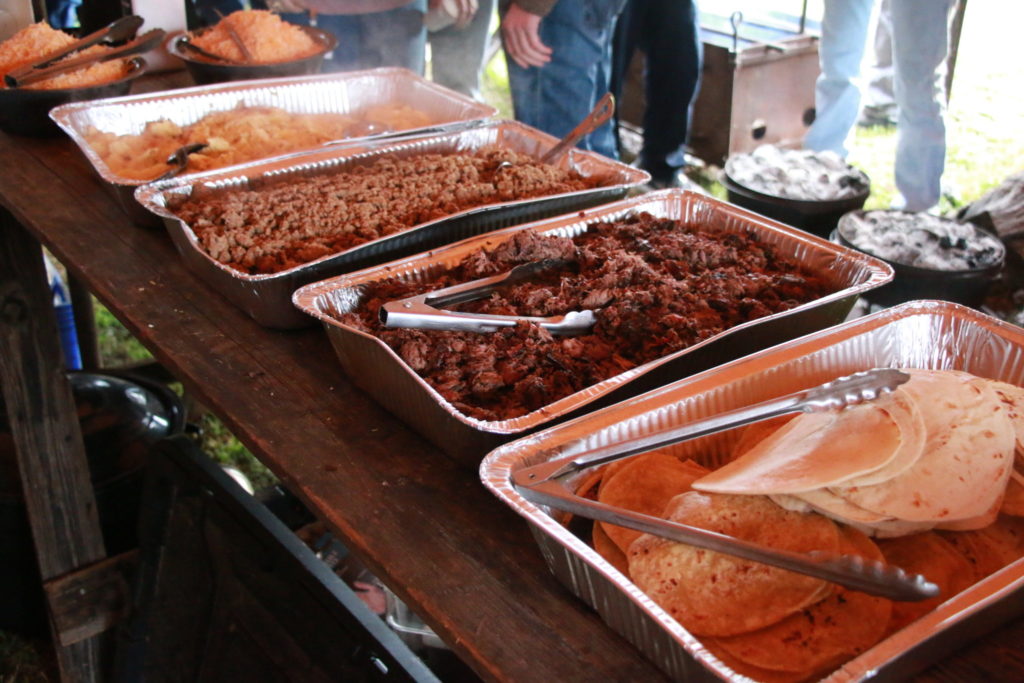 Breakfast at the chuck wagon at Camp Brisket