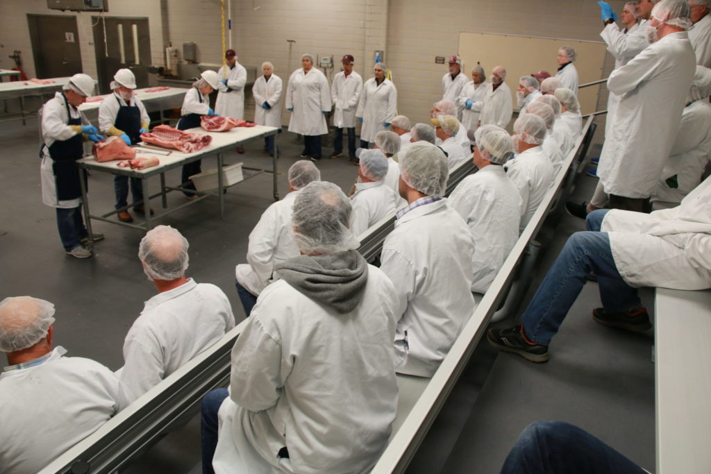 Pork cutting demonstration at Barbecue Summer Camp