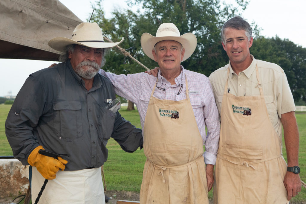 JArthur Garcia, Homer Robertson, and Joe Riscky at Camp Brisket