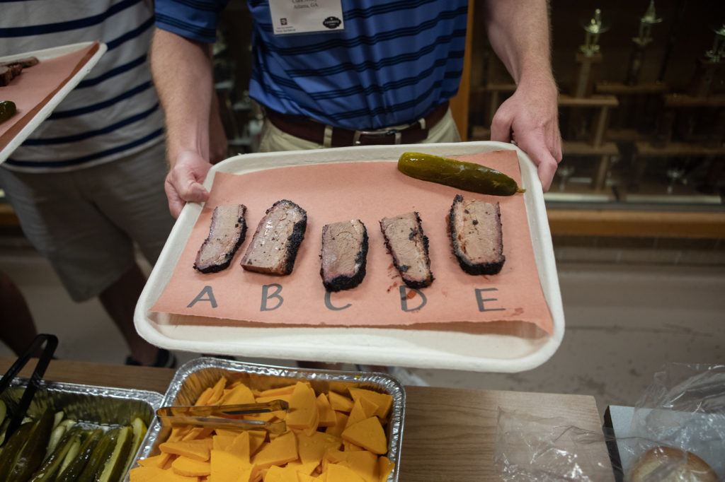 Beef grading taste evaluation at Camp Brisket