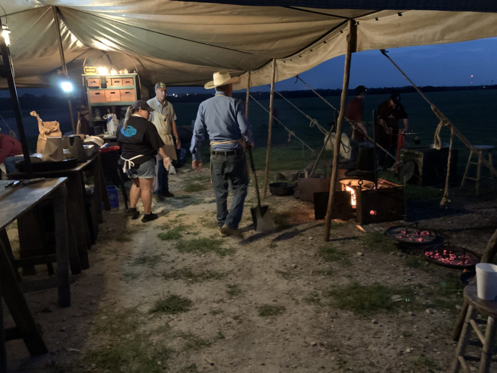 Early morning chuck wagon at Camp Brisket