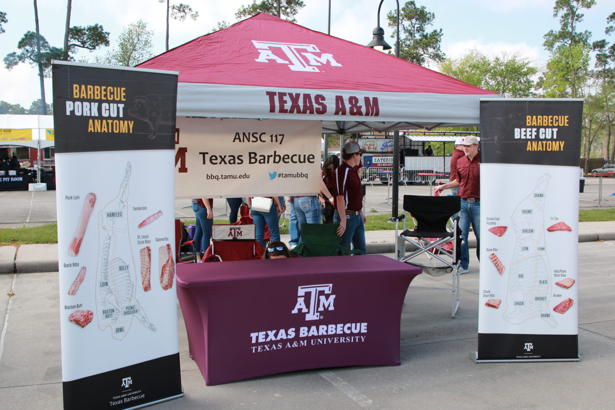 Texas A&M University Texas Barbecue program booth at the Houston BBQ Festival